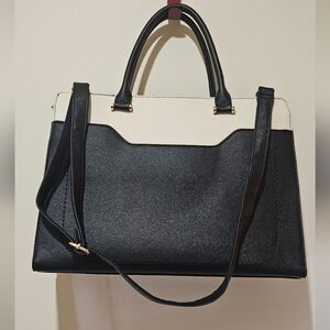 Black and Cream Tote Style Handbag And Laptop Bag